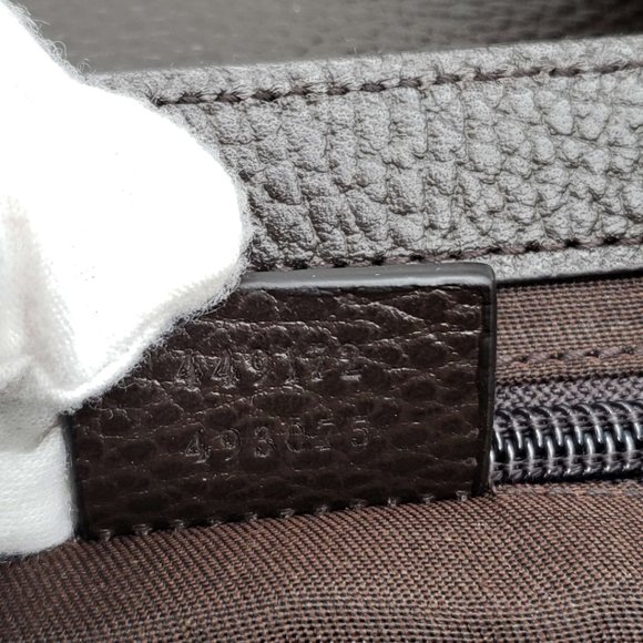 100% Authentic Gucci GG Canvas Leather Brown Messenger Shoulder Bag - Picture 10 of 12